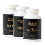 Black Girl Vitamins Natural Sea Moss dietary supplement, 60 capsules bottle