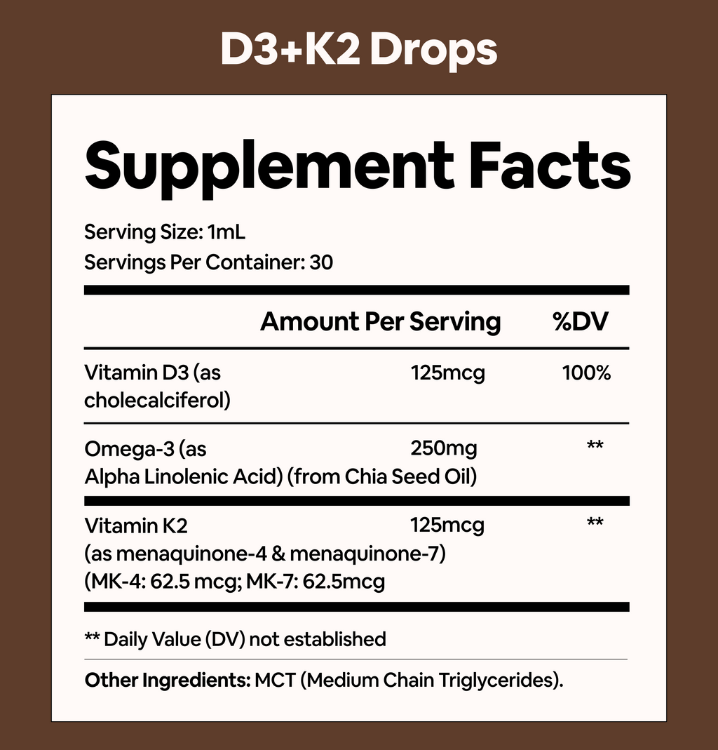 Vitamin D3 + K2 Drops